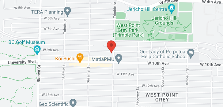 map of 4406 W 9TH AVENUE